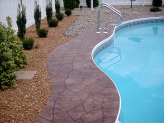 pool deck staining and stamping