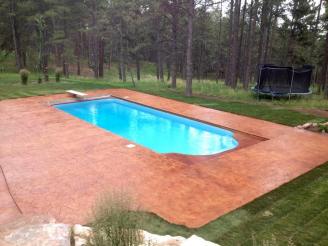 decorative pool deck staining