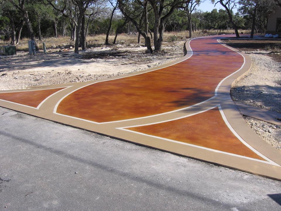 stained driveway NWA Springdale Fayetteville Rogers